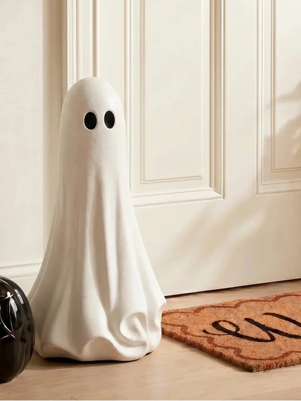 My Texas House Large Ghost Halloween Decoration, Black and White, 22